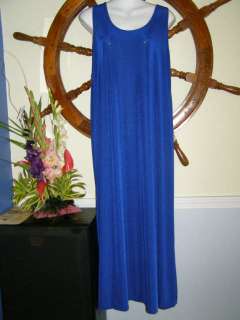 Solid ROYAL BLUE Slvless Slinky New Jostar Dress M  