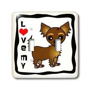 Janna Salak Designs Dogs   I Love Chocolate Brown Longhaired Chihuahua 