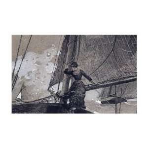  Yachting Girl Giclee Poster Print by Winslow Homer, 26x18 
