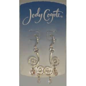 Jody Coyote Crystal Iridescent Bead Chandelier Earrings