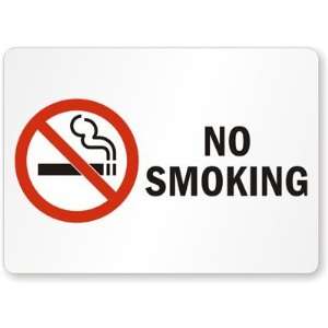  (No Smoking symbol) No Smoking Aluminum Sign, 14 x 10 