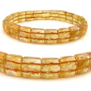  Rectangular Citrine Crystal Bracelet 