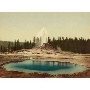  Castle Geyser, Yellowstone National Park, 1898   Print of 