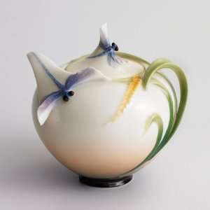  Franz Porcelain Dragonfly Sugar Jar