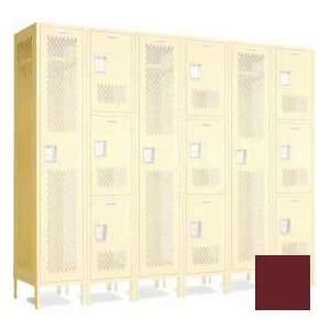   Group End For 8 & 9 Tier Lockers, Perf, 16 Ga, 21D X 72H, Burgundy