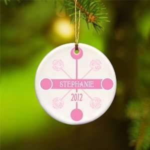    Pink Contemporary Classic Christmas Ornament