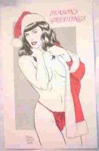 BETTIE PAGE CHRISTMAS CARD PACK (10) By Olivia  
