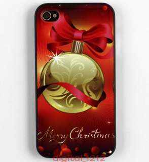 Merry Christmas Silicone Hard Case Cover for iPhone 4 4G , Brand New 