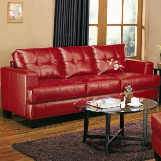 Pcs Samuel Contemporary Leather Sofa Set in 4 Colors  