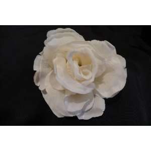  Tanday Ivory Taffetta Bridal Rose Clip 1 (Pair) 