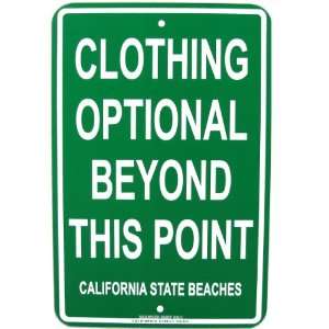  Clothing Optional Beach Sign