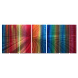  Rainbow Effect Abstract Painting On Metal Wall Art by 