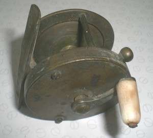 FINE EARLY VINTAGE BRASS WINCH WITH SCARCE RIM STOP CIRCA 1840  