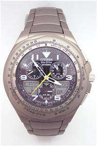 Mens Citizen Eco Drive Titanium Skyhawk Chronograph Watch #JR3060 59F