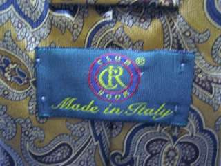 100% Silk Paisley Tie Necktie~Club Room~Made in Italy (T151)  