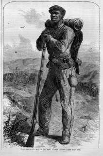 SLAVE, ESCAPED SLAVE IN THE UNION ARMY, CIVIL WAR NEGRO  