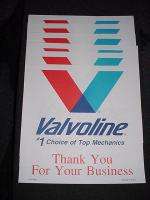 10 NOS New old stock Valvoline Signs Large Size  