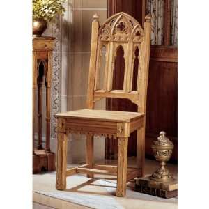  Sudbury Hand Carved Solid Pine Gothic Side Chair   Set of 