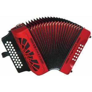 Hohner COFR Compadre FBbEb Red Accordion Musical 