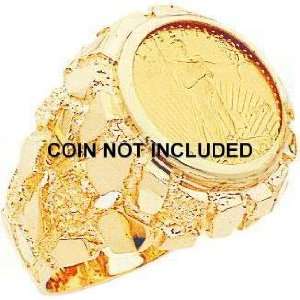  14K Gold 1/10oz American Eagle Coin Ring Sz 8 Jewelry
