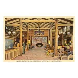  Interior, Bright Angel Lodge, Grand Canyon Premium Poster 