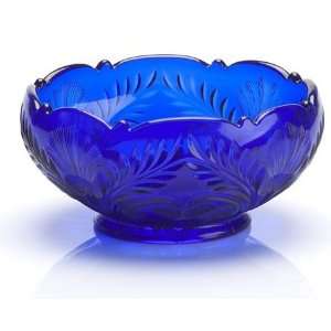  Mosser Glass Thistle Berry Bowl   Cobalt Blue Kitchen 