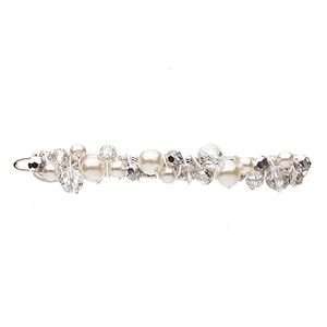  Colette Malouf Pearl and Crystal Clustered Snap Clip 