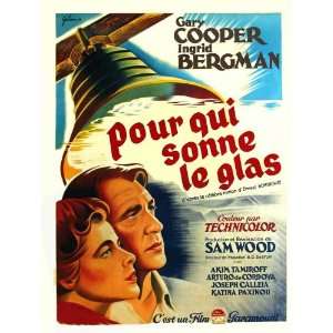   French 27x40 Gary Cooper Ingrid Bergman Akim Tamiroff