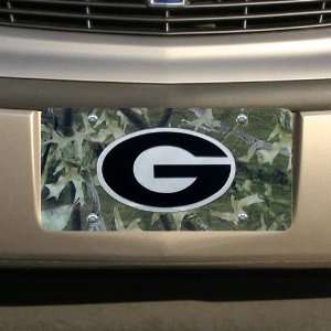  NCAA Georgia Bulldogs Camo Logo License Plate Automotive