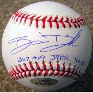 Autographed Brian Dopirak Baseball   OML  2004 Stats  