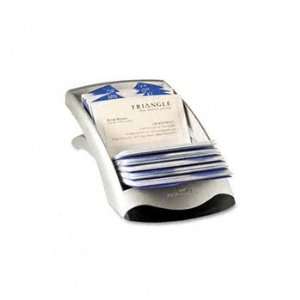  VISIFIX Desk Business Card File Holds 200 4 1/8 x 2 7/8 Cards 