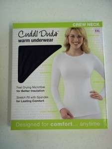 Cuddl Duds warm underwear black crew neck SIZE SMALL  