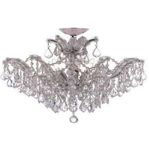  Crystorama 4439 CH CL SAQ Bowl Semi Flush Mount