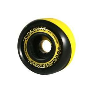  Flip Sidecuts Doublevisions 52mm Blk/Yellow Wheels Sports 