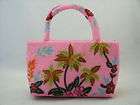 Hot Pink Full Beaded Tropical Coco Handbag Purse Tote