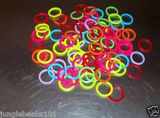 24 Plastic Coil Rings bird toy parts parrots crafts  