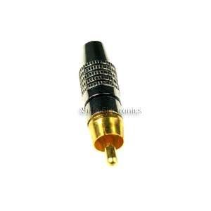 10pcs Gold Plated RCA Plug Audio Video Locking Cable Connector  