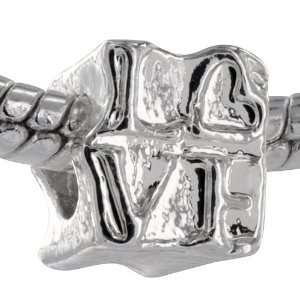   Formation Love Silver Plated Bead. (Pandora and Chamilia Compatible