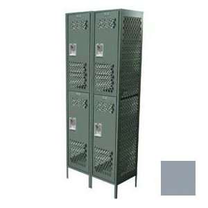Competitor Ventilated Double Tier Locker, 2 Wide, 12W X 18D X 30H 