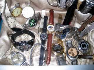   Lot Pocket Wind Up Seiko Ingersoll Colby Westclox Swatch  