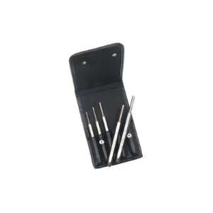  5 Pc Pin Punch Set; 150 Line Leather Pouch