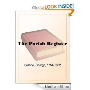 The Parish Register George Crabbe  Kindle Store