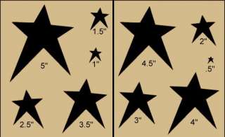 Offering a new ~ Primitive Star Shapes ~ Stencil for Signs