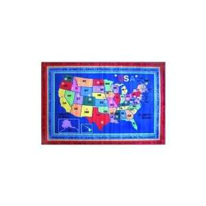  State Capitals Children Area Rug, funtime collection, 8 