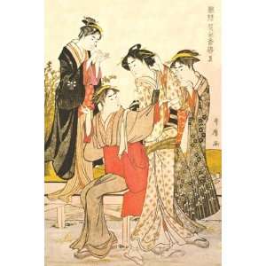    Four Women   Poster by Kitagawa Utamaro (12x18)