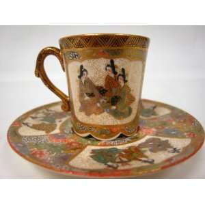 Japanese Satsuma Minature Cup and Saucer 