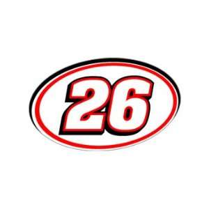    26 Number   Jersey Nascar Racing Window Bumper Sticker Automotive