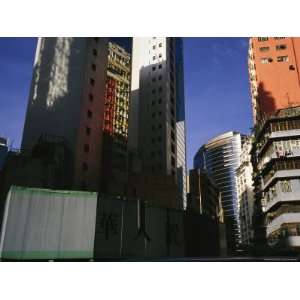  Buildings Reflected in Modern High Rises in Sheung Wan 