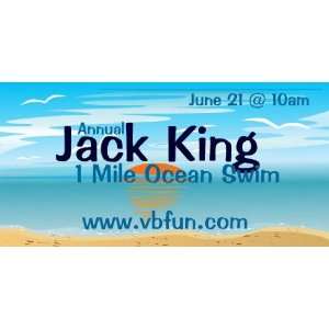   3x6 Vinyl Banner   Annual Jack king 1Mile Ocean Swim 