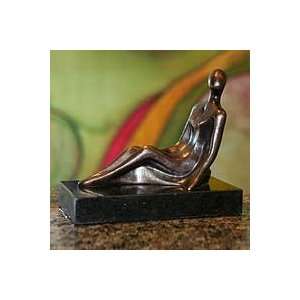  NOVICA Bronze sculpture, Contemplation